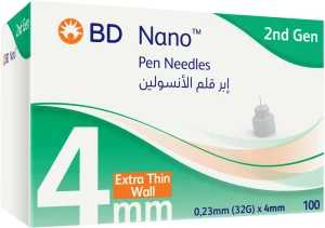 Bd Nano  4mm Pen Needles 100 PCS